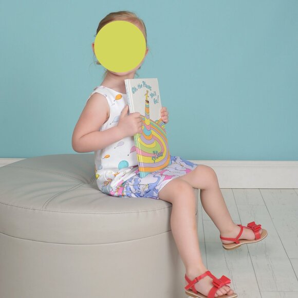 Dr Seuss Oh the Places You'll Go Dress for Girls, 4T - Picture 2 of 8